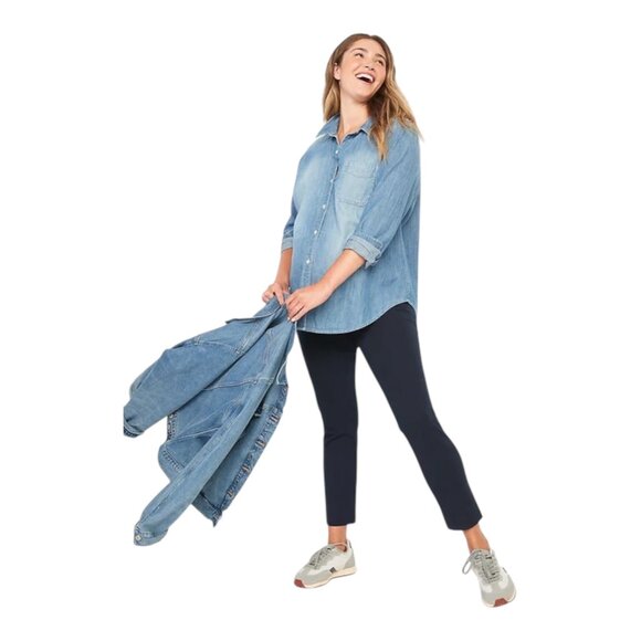 Old Navy Maternity Full-Panel Pixie Ankle Pants in Black Jack Size 4 - Picture 10 of 13